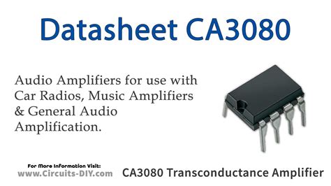 Ca3080 Op Transconductance Amplifier Datasheet