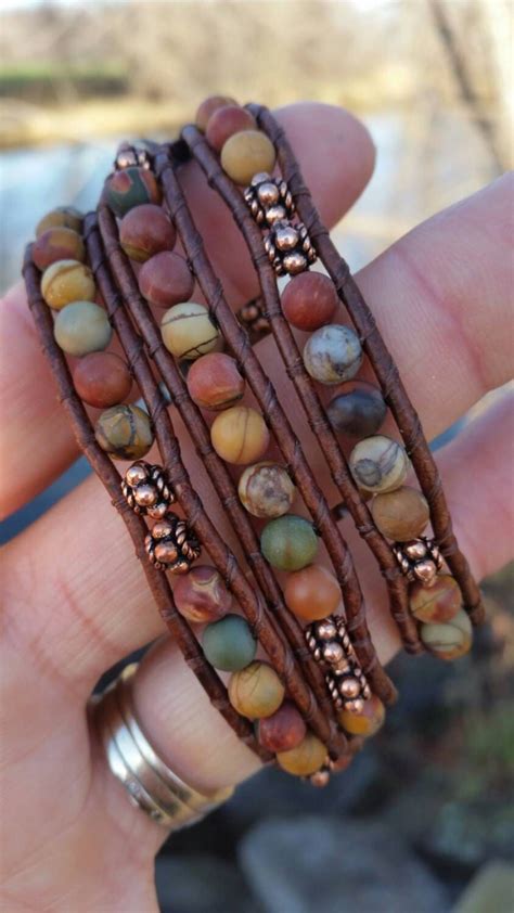 Bracelets Wrap En Cuir Beaded Wrap Bracelets Beaded Wraps Leather