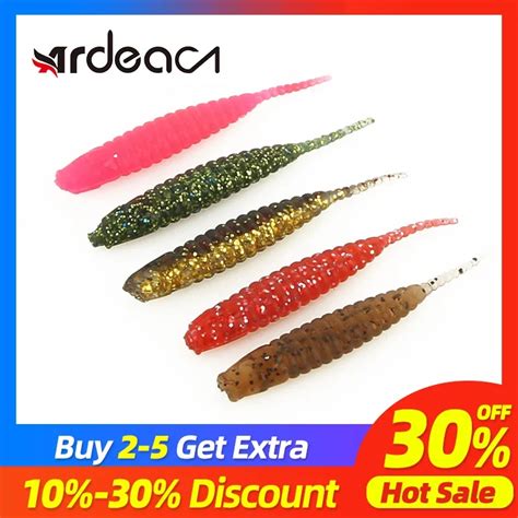 Ardea Soft Lures 12pcs Worm Baits Fishing Lure 40mm 0 4g 12pcs Shad