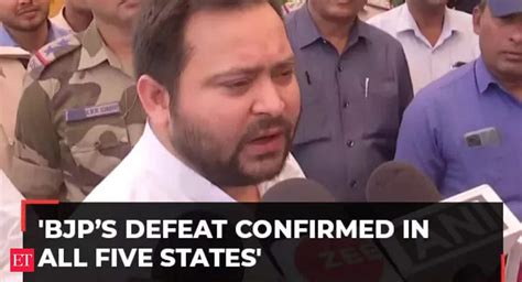 Tejashwi Yadav Ahead Of Upcoming State Assembly Polls Bjps Defeat Confirmed In All Five