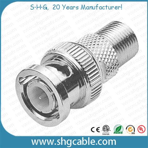 F Female To Bnc Male Adapter Connector For Coaxial Cable Rg59 Rg6 China Connecor And Bnc Connector