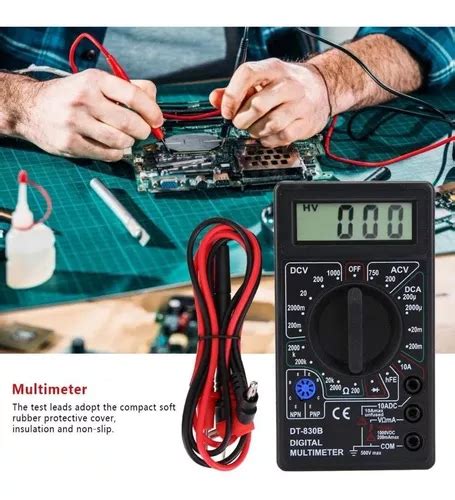 Mult Metro Tester Digital Medir Voltaje Y Corriente Hogar En