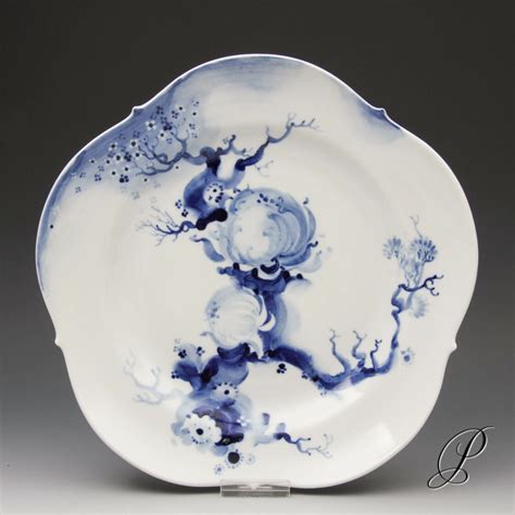 Speiseteller Meissen Blaue Blumenmalerei Von Professor Heinz Werner