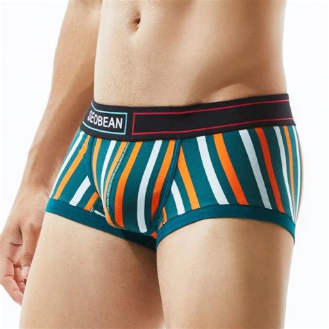 Buy Seobean New Coming Mens New Striped Pattern Cotton Underwear Low Rise