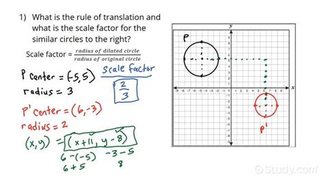 How To Find The Rule For Translation Scale Factor Of The Dilation Of