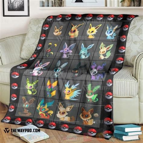 Anime Pokemon Eevee Evolution Form Blanket Hot Sale 2023