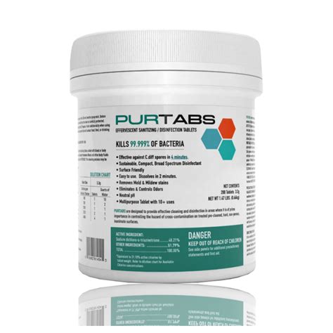 Purtabs Nadcc Disinfectant Tablets