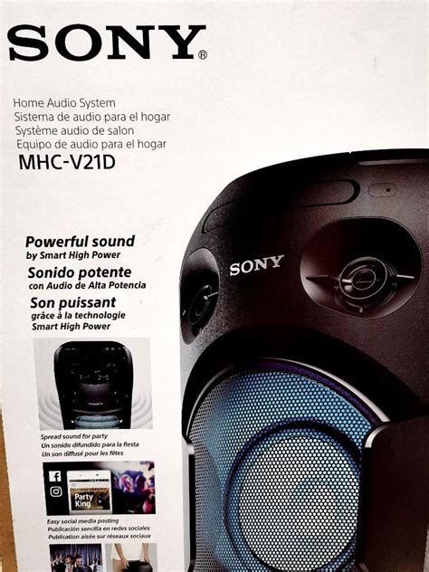 Sony Mhc V D High Power Portable Audio System With Bluetooth