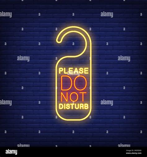 Please Do Not Disturb Neon Sign Stock Vector Image And Art Alamy