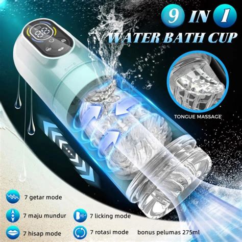 Promo 9 In 1 Automatic Alat Bantu Seksualitas Pria Hisap Snail Cup