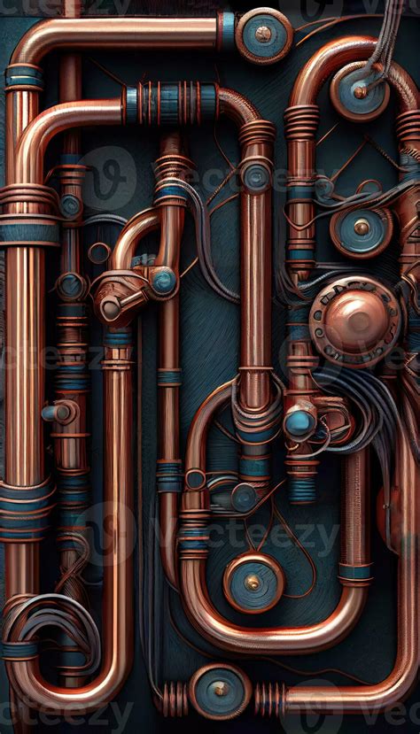 Steampunk Pipes Background Ai Generation Stock Photo At Vecteezy