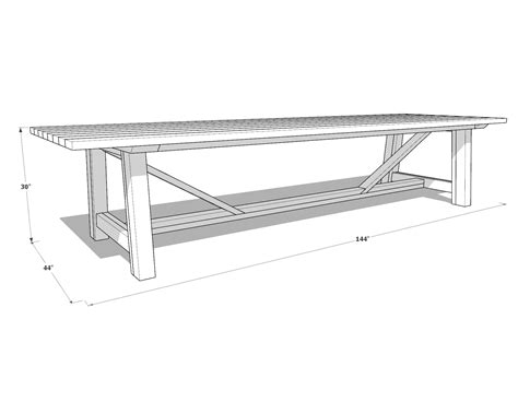 12 Foot Farmhouse Table Diy Plan Diy Projects Plans