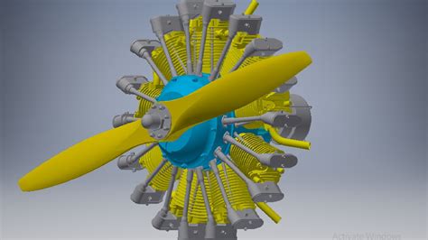 Radial Engine Cylinder 3d Model Turbosquid 1679265