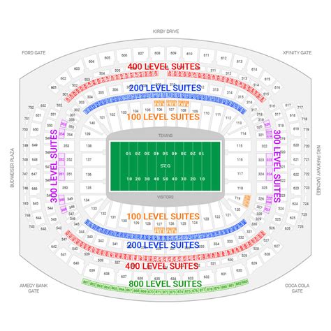 Seating Chart Nrg Stadium Football