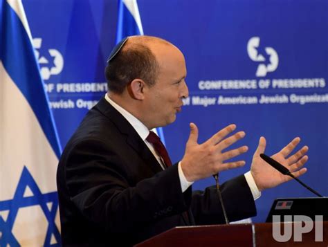 Photo Israeli Prime Minister Naftali Bennett Speaks To American Jewish