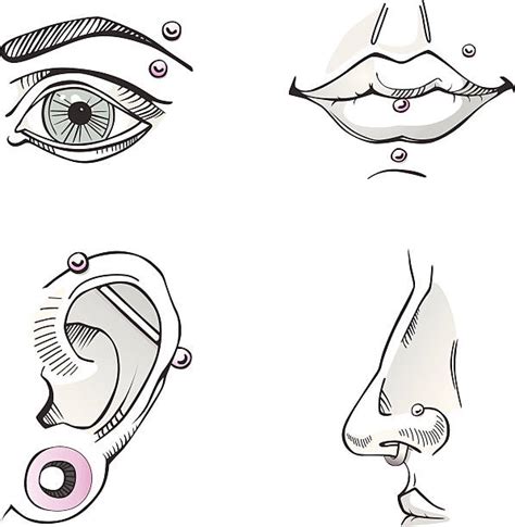 Drawing Of A Lip Piercings Illustrations Royalty Free Vector Graphics And Clip Art Istock