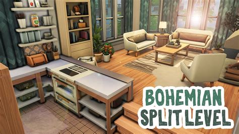 Bohemian Split Level The Sims Apartment Renovation Speed Build