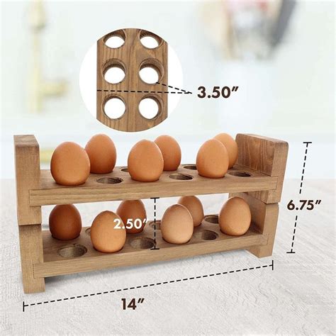 Wooden Egg Holder Countertop Stackable Egg Rack For Fresh Eggs Etsy