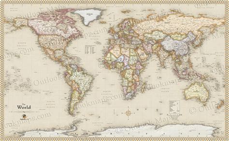 ANTIQUE WORLD MAP | Online world map