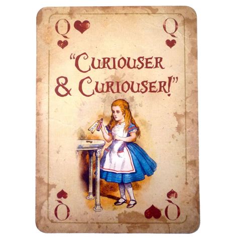 Alice In Wonderland A4 Quote Vintage Playing Card Prop Mad Hatters Tea