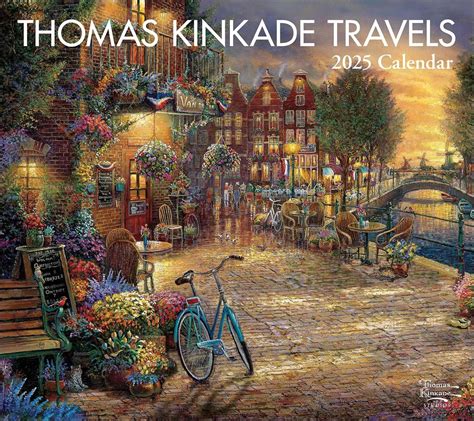 Thomas Kinkade Travels 2025 Deluxe Wall Calendar Original Andrews