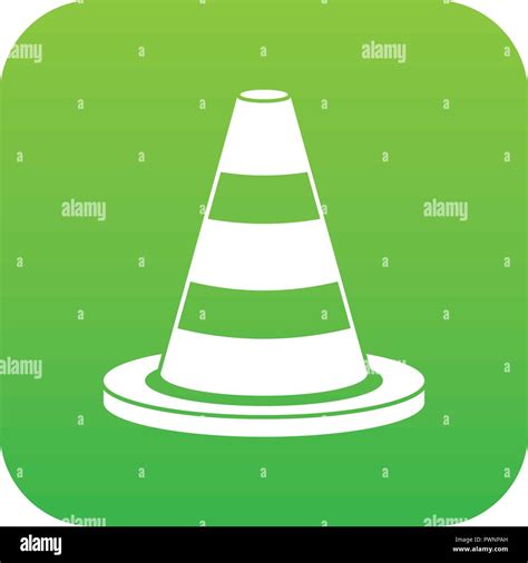 Traffic Cone Icon Digital Green Stock Vector Image And Art Alamy