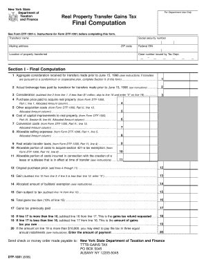 Fillable Online Tax Ny Form Dtf August Real Property