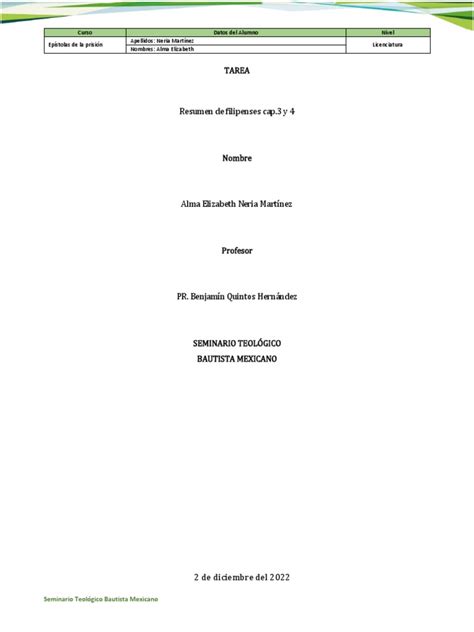 Resumen De Filipenses 3 Y 4 Pdf Pablo El Apóstol Epístola A Los