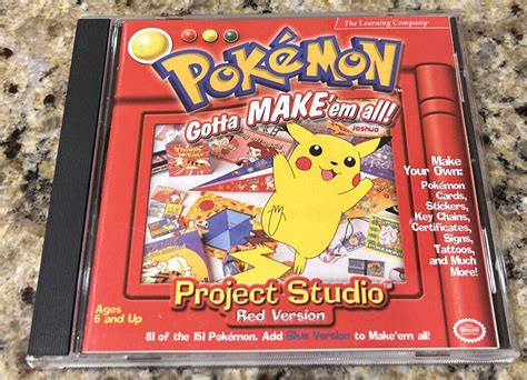 Pokémon Project Studio Red Version PC 1999 772040786434 eBay