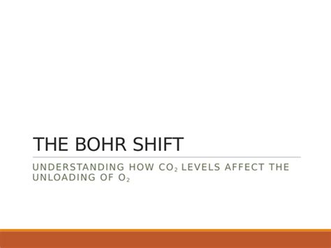 A Level Biology - The Bohr Shift | Teaching Resources