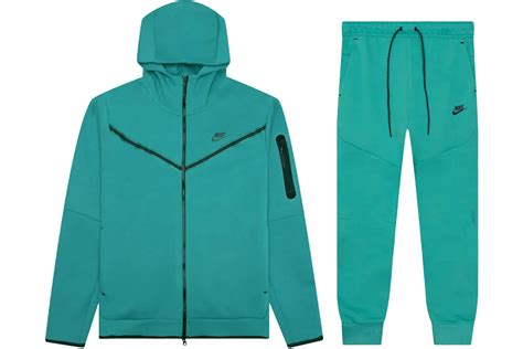 Nike Sportswear Tech Fleece Hoodie And Joggers Set Mineral Tealblack