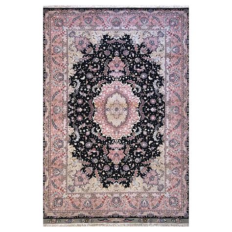 Persian Hand Knotted Medallion Floral Tabriz Rug For Sale At 1stdibs