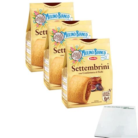 Mulino Bianco Settembrini Kekse mit Feigenkonfitüre 3er Pack 3x300g