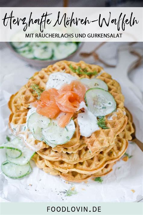 Herzhafte M Hren Waffeln Mit Rauch Lachs Leckere Vegetarische