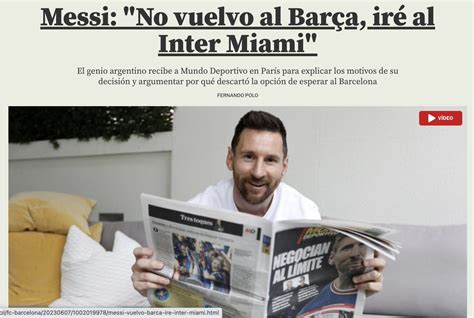 Scores On Twitter Messi Le Confirma A Mundo Deportivo Que Jugar