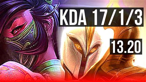 Akali Vs Kayle Top 17 1 3 8 Solo Kills 2 3m Mastery 1300 Games