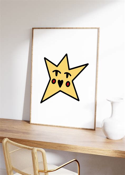 Cute Star Printable Playroom Wall Art Playroom Star - Etsy