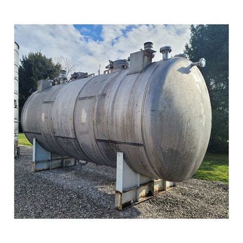 Used 6 000 Gallon Horizontal Stainless Steel Pressure Tank W Center