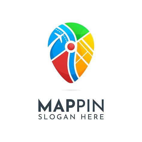 Premium Vector Colorful Map Pin Logo Template