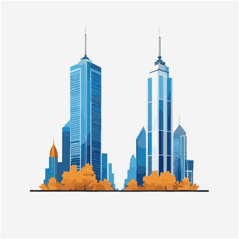 Premium Vector | Twin towers illustration vector