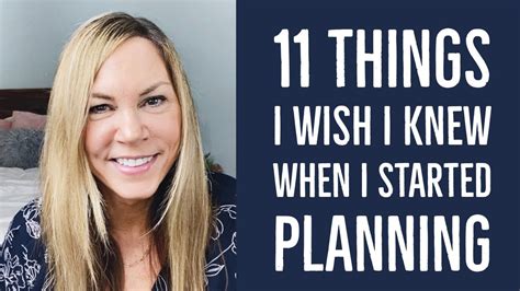 11 Things I Wish I Knew When I Started Planning Tips For Planner