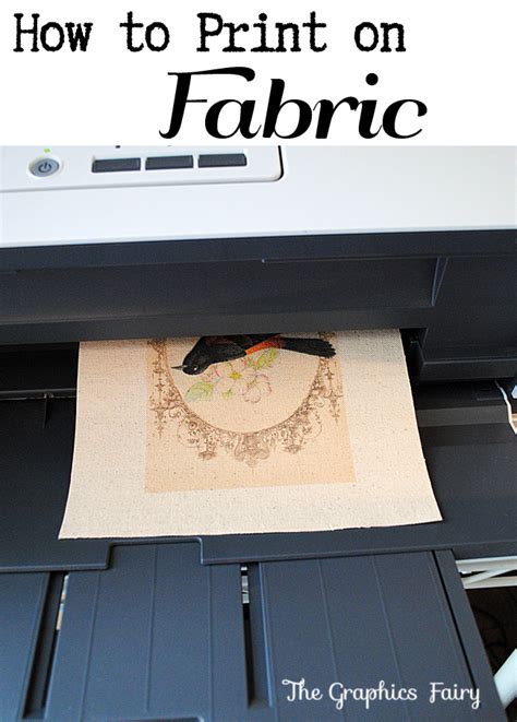 How To Print On Fabric Freezer Paper Method The Graphics Fairy