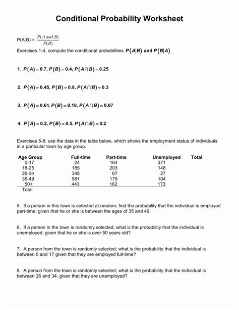 Probability Worksheets And Answer Keys