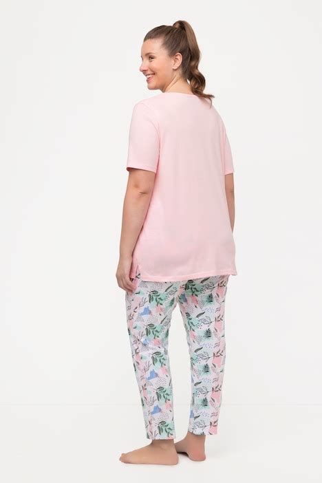 Strawberry Print V Neckline Pajama Set Pajamas Sleepwear