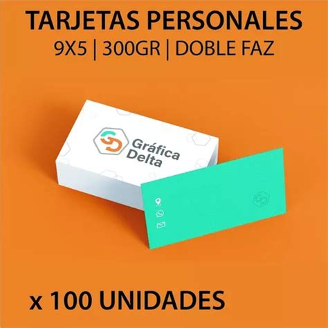 Tarjetas Personales X Full Color Doble Faz Grs En Venta En