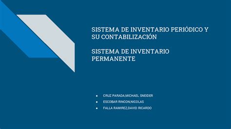 SOLUTION Sistema De Inventario Peri Dico Y Su Contabilizaci N Y