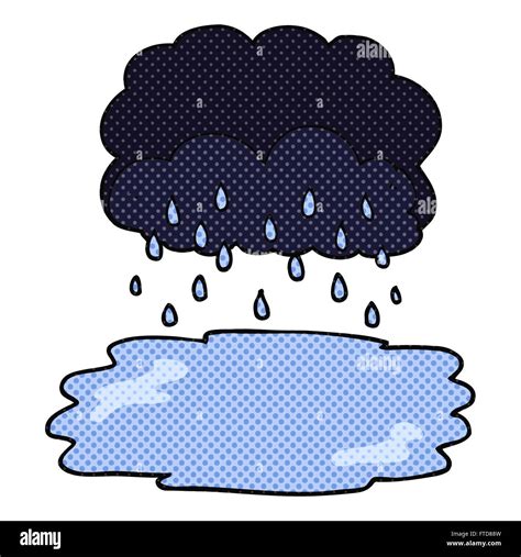 Nuage De Pluie Dessin Anim Dessin Main Lev E Image Vectorielle