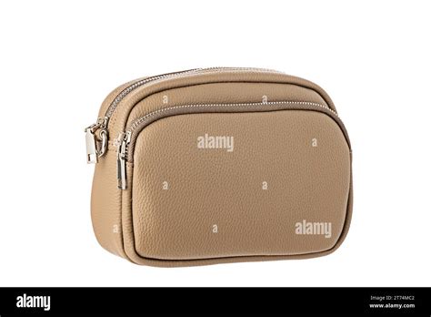 Leather Elegant Bag Casual Urban Handbag Isolated On White Background