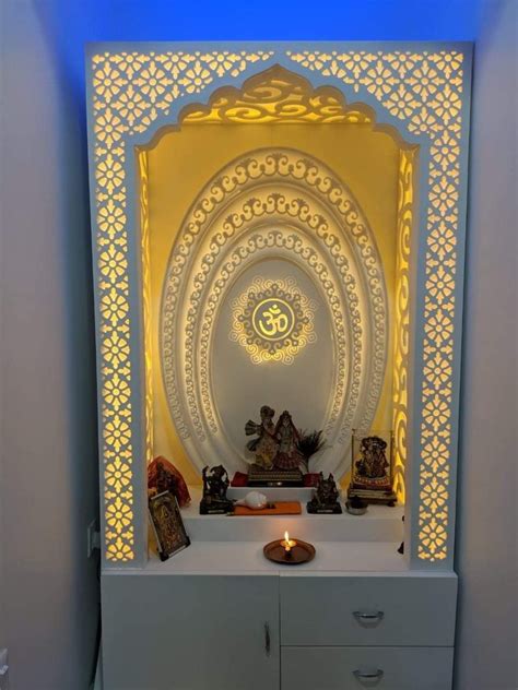 Glacier White Glossy Corian Temple For Religious At Rs Sq Ft In