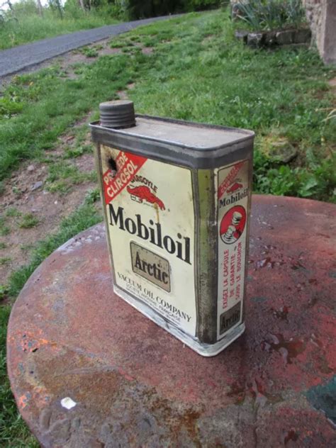 Mobiloil Bidon Huile Ancien Oil Can Tin Eur Picclick Fr